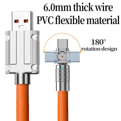 Xoay cáp Type-c Geek khoảng 180 độ